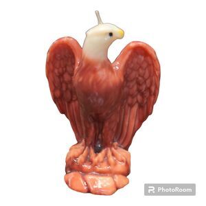 Vintage American Eagle USA All Wax Sculpture Figurine Candle 8" Inch Unused NEW